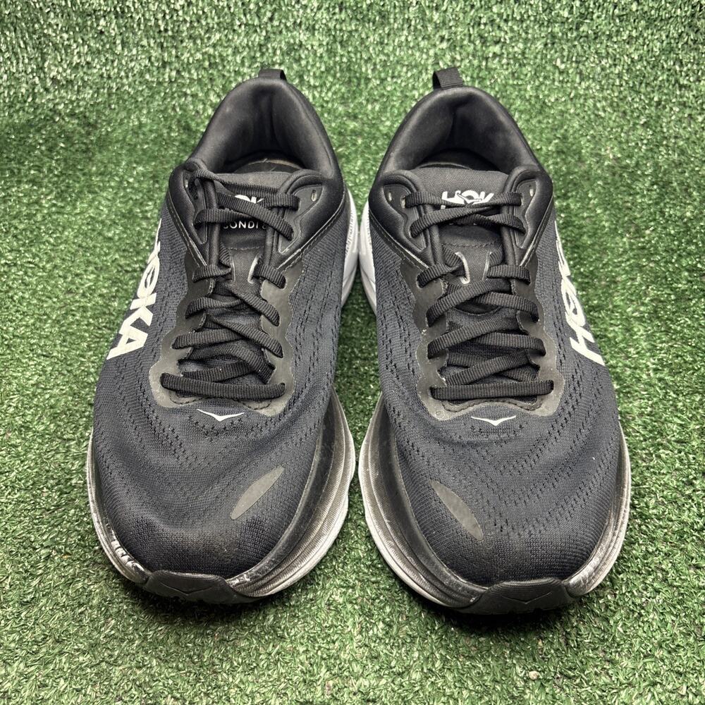 Hoka ONE ONE Bondi 8 Women's Size 9.5 Wide Running Shoes Black Athletic Sneakers - Picture 2 of 12